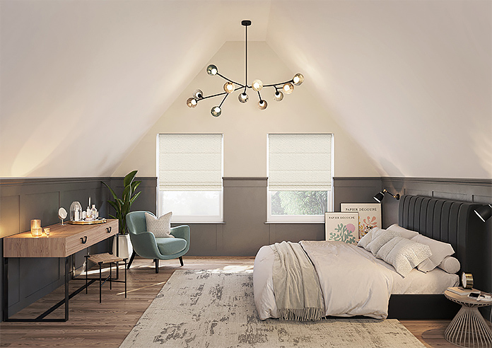 Rolling Hills Velvet, Misty Grey - Roman Blind - Image 8